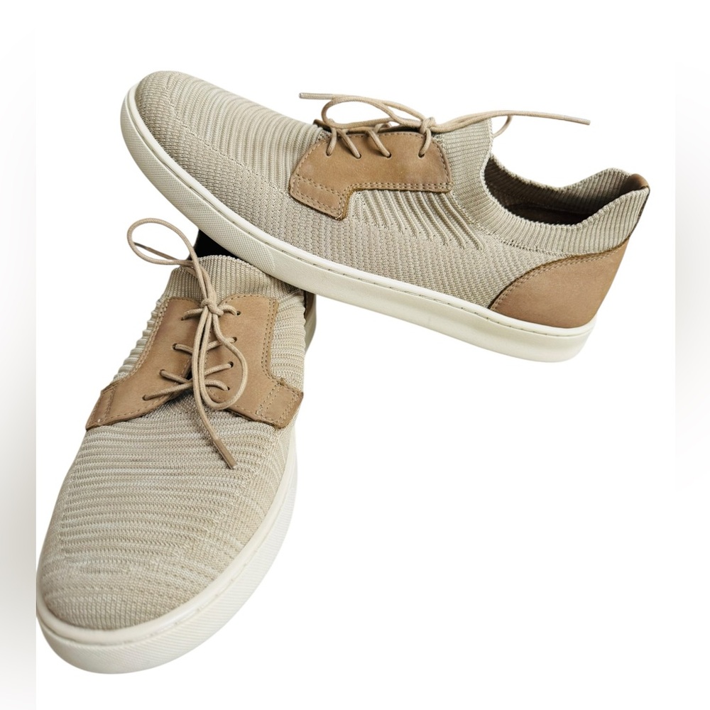 Flag Ltd Napa Glove Men’s Size 9M Beige Knit Mesh Suede Lace Up Casual Sneakers